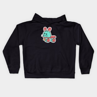 Bunny roller skate Kids Hoodie